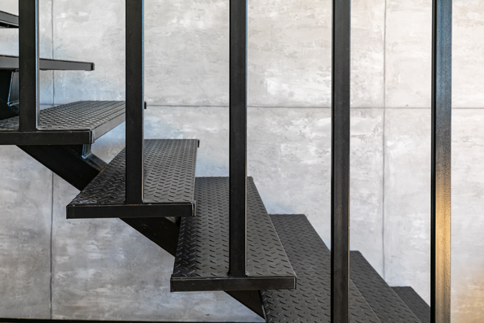 rampe escalier acier