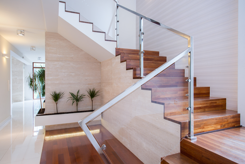 escalier et rampe métallique